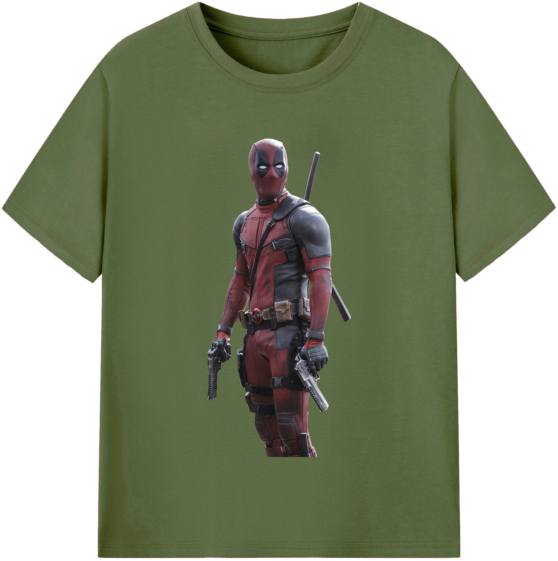 （画像用） Deadpool デッドプール 綿100％半袖Tシャツ（フロントプリント）